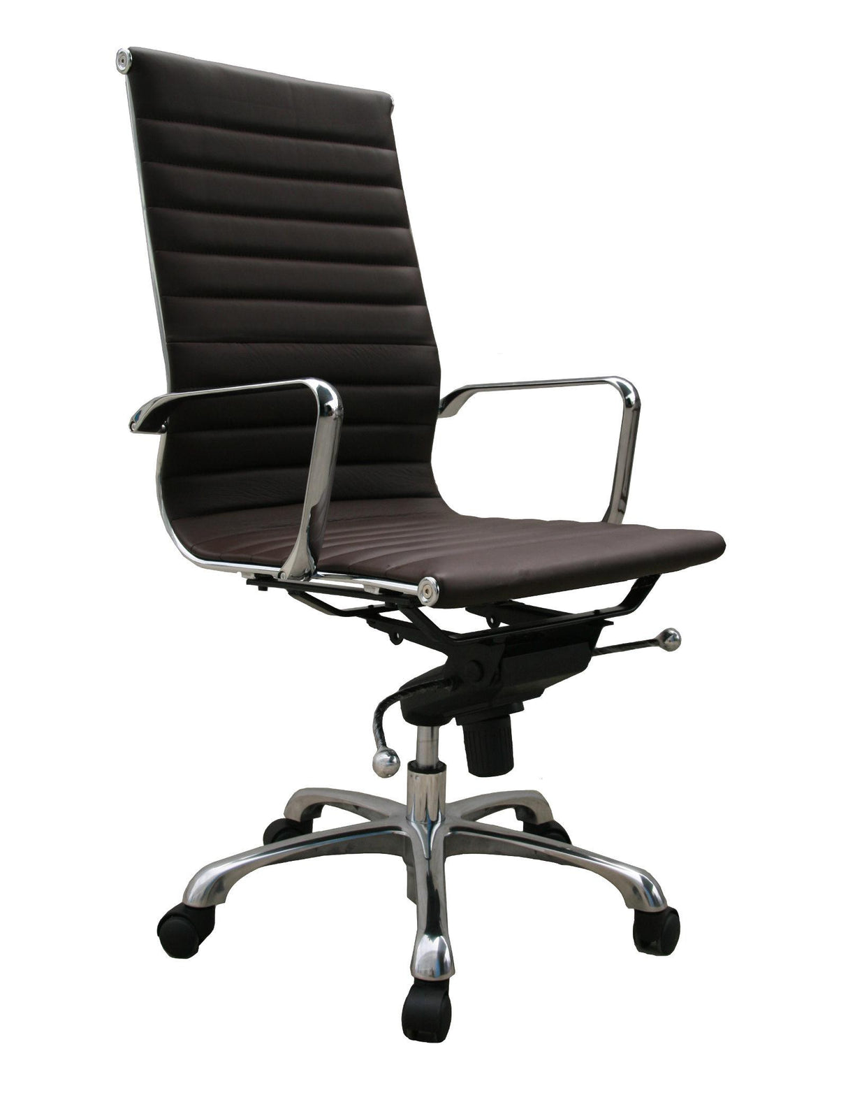 J&M Comfy High Back Brown Office Chair