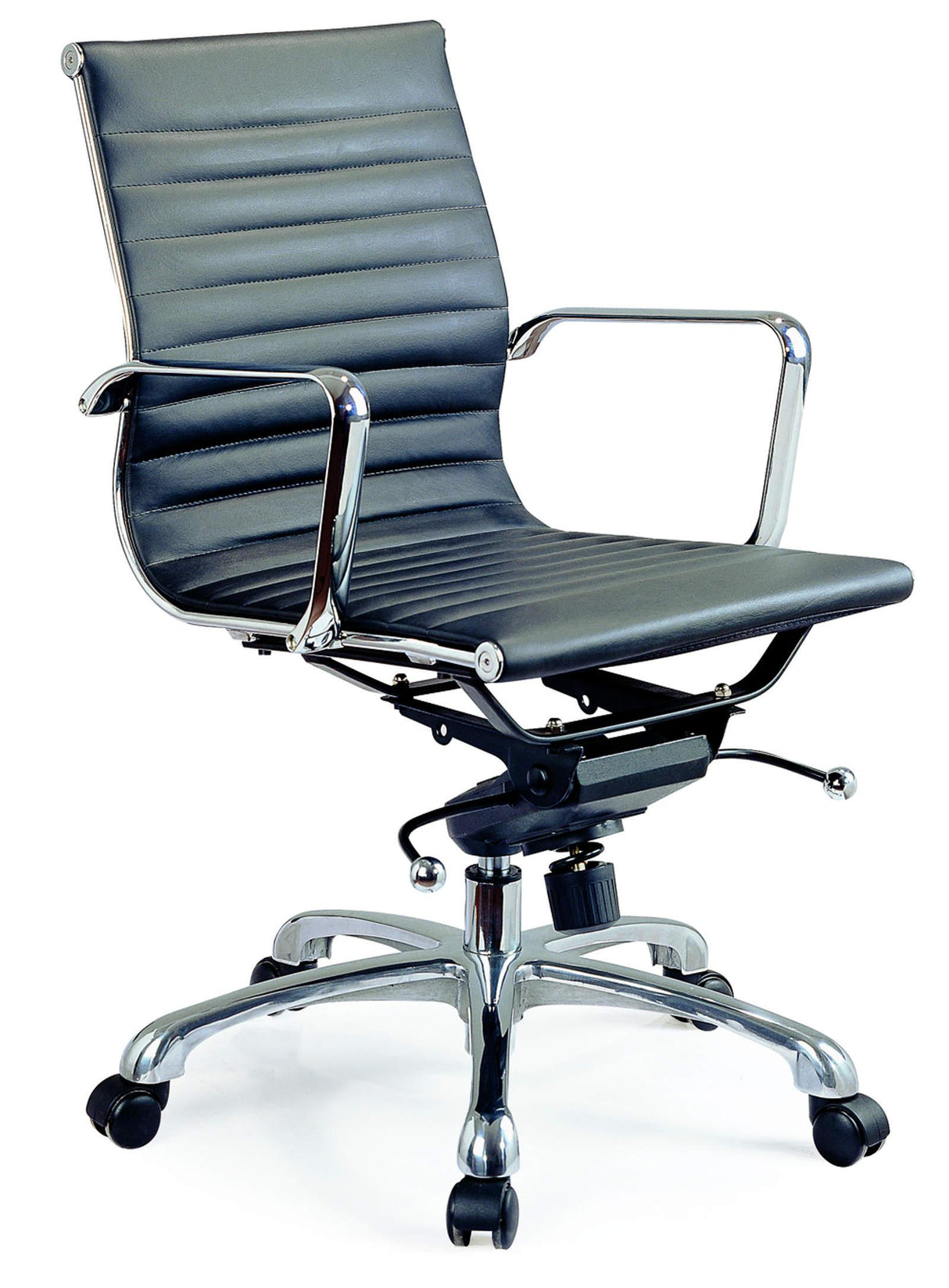 J&M Comfy Low Back Black Office Chair