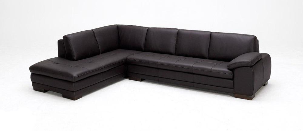 J&M Furniture 625 Italian Leather Sectional LAF in Brown