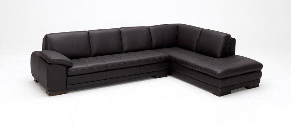 J&M Furniture 625 Italian Leather Sectional RAF in Brown