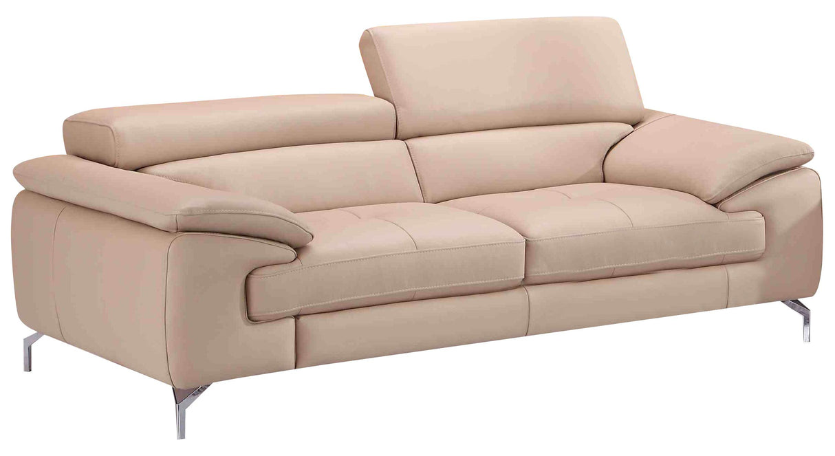 J&M Furniture A973 Italian Leather Loveseat in Peanut