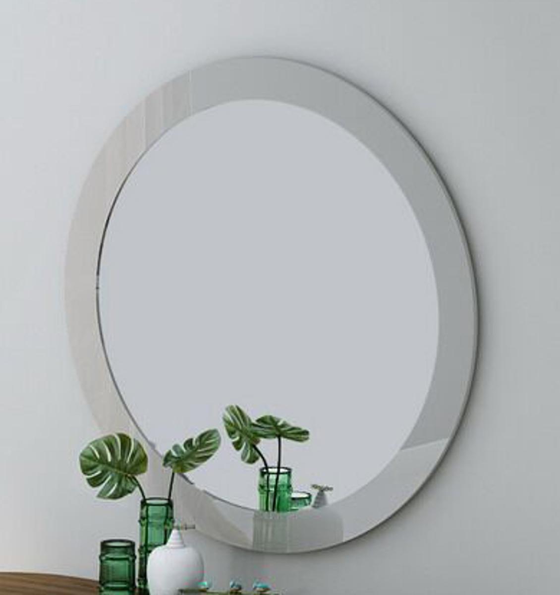 J&M Furniture Amsterdam Mirror in Light Grey