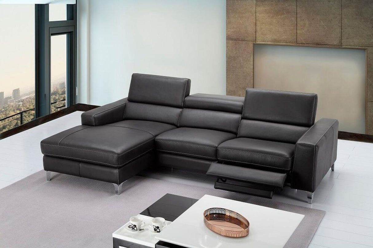 J&M Furniture Ariana Left Hand Facing Chaise Sectional in Grey