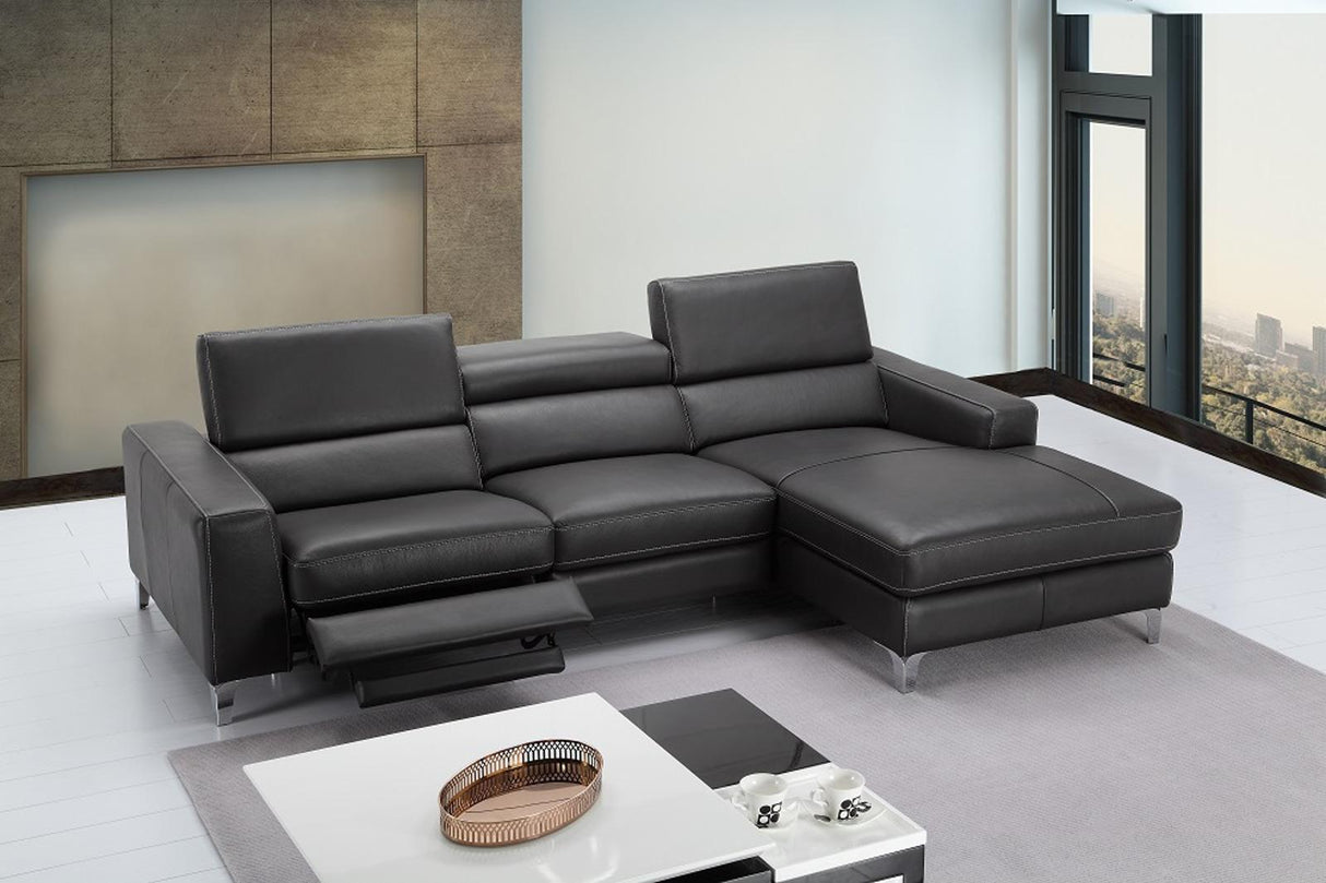 J&M Furniture Ariana Right Hand Facing Chaise Sectional in Grey