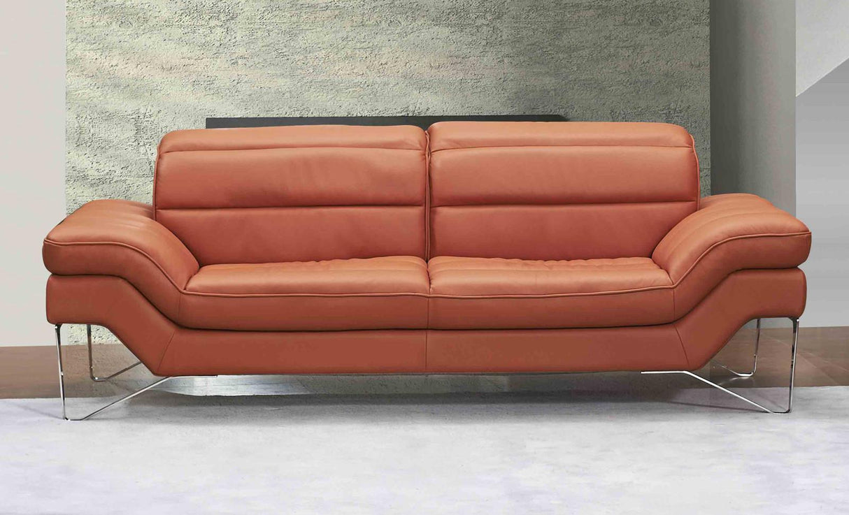 J&M Furniture Astro Sofa in Pumpkin - galleria furniture outlet