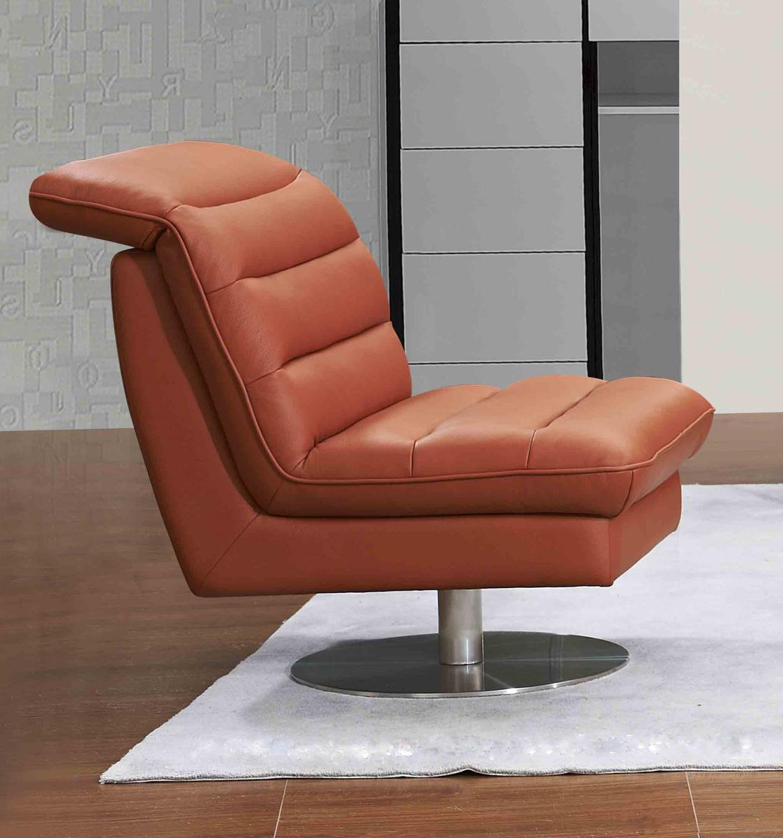 J&M Furniture Astro Swivel Chair in Pumpkin