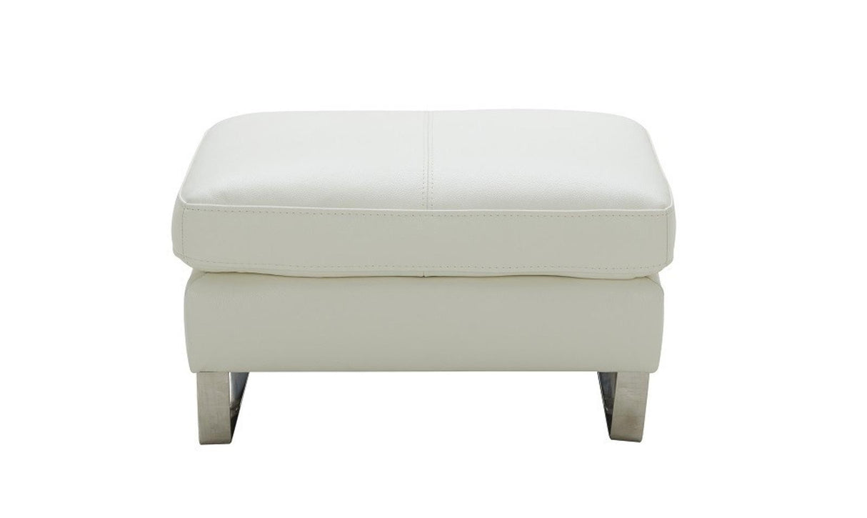 J&M Furniture Constantin Ottoman in White