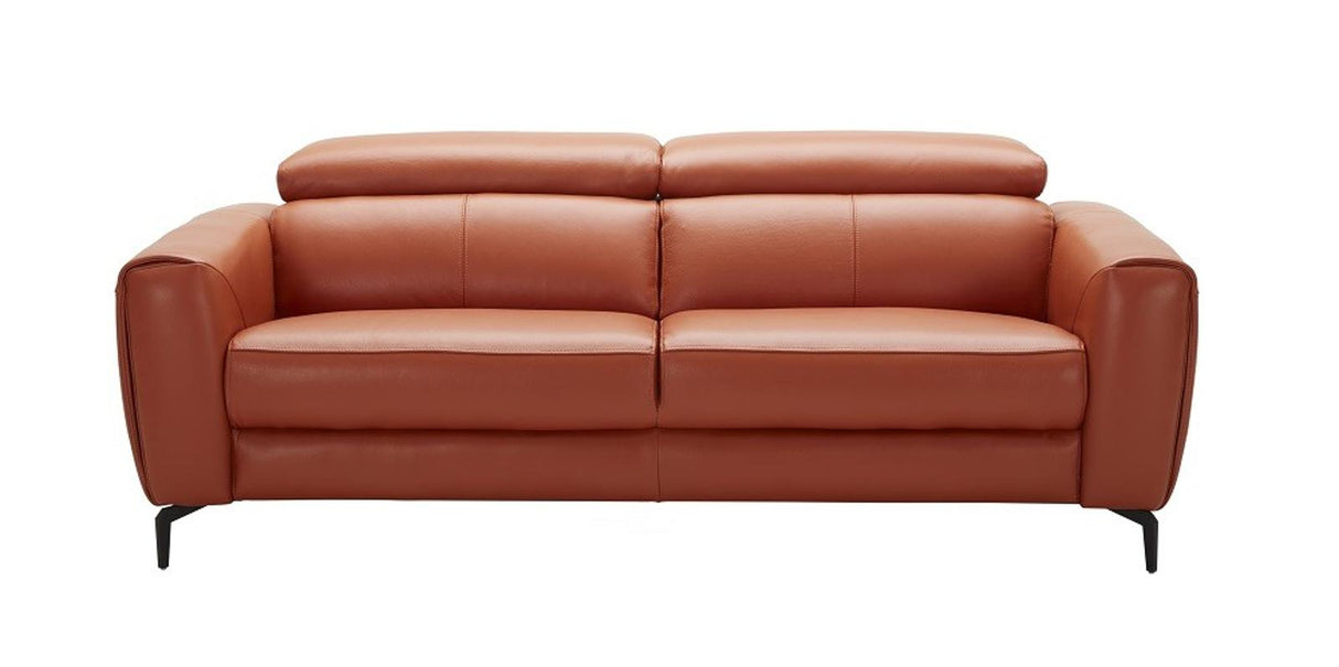 J&M Furniture Cooper Sofa in Pumpkin - galleria furniture outlet