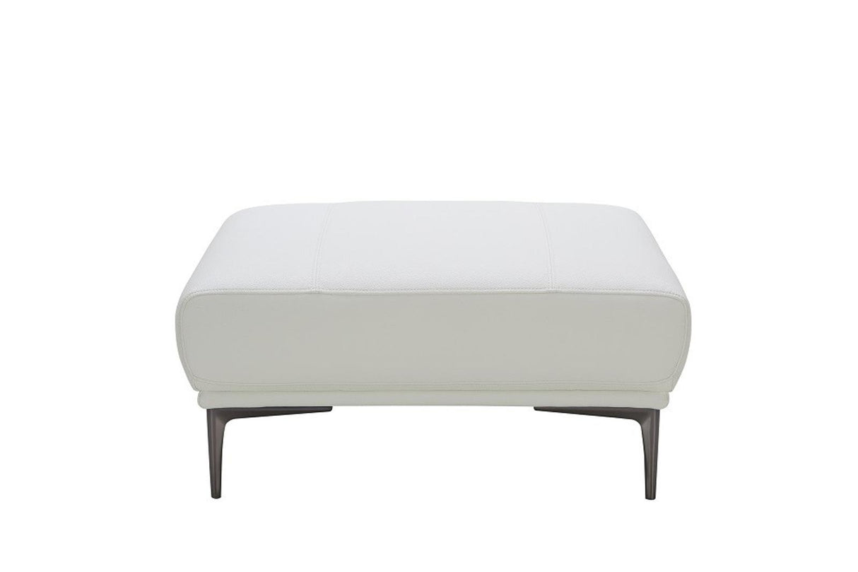 J&M Furniture Davos Ottoman in White