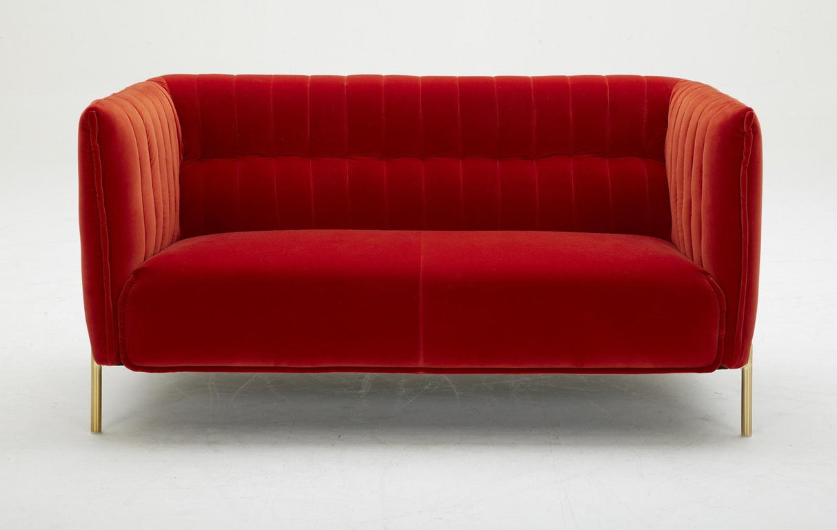 J&M Furniture Deco Loveseat in Pumpkin