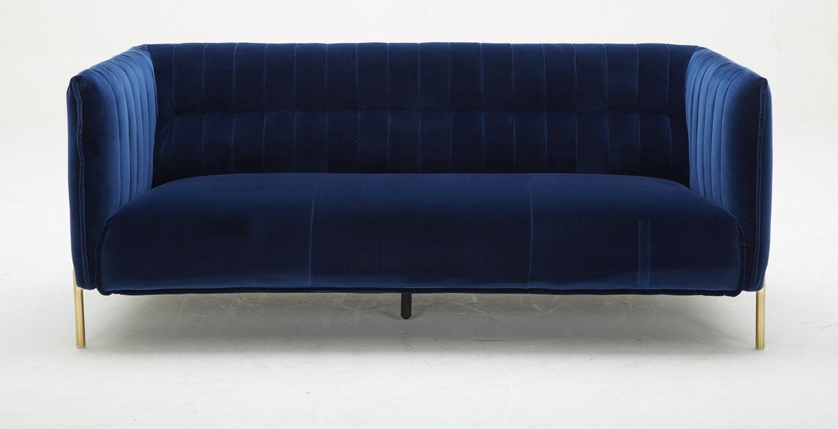 J&M Furniture Deco Sofa in Blue - galleria furniture outlet