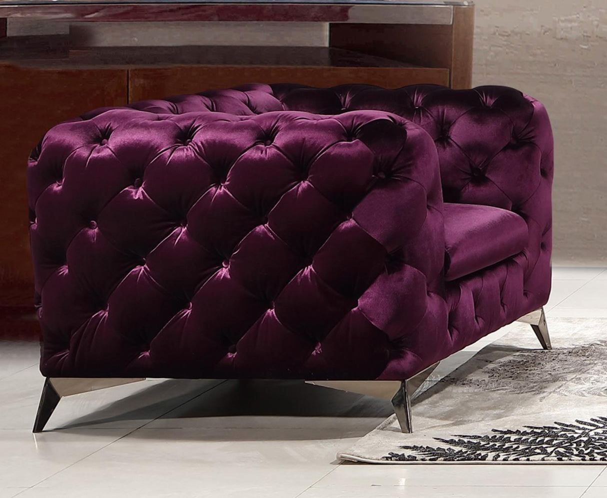 J&M Furniture Glitz Chair in Purple - galleria furniture outlet