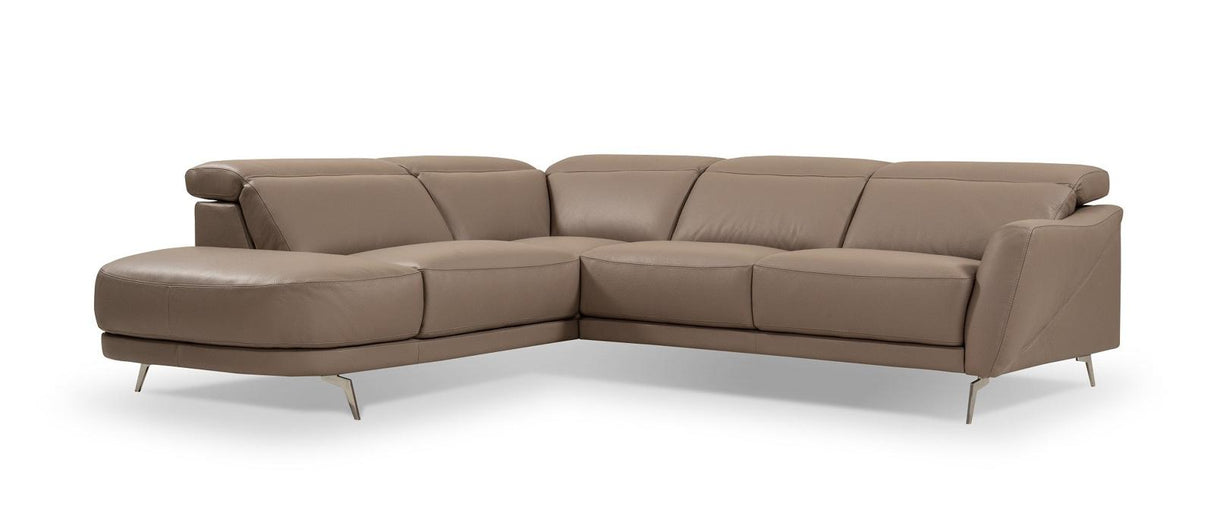 J&M Furniture I730 Left Hand Facing Chaise Sectional in Cognac