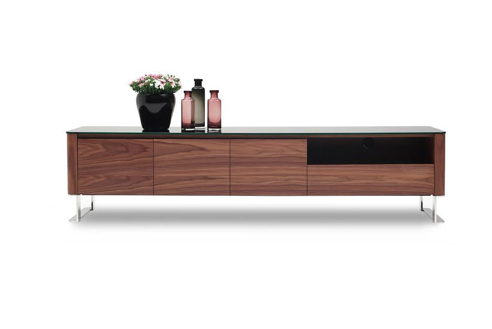 J&M Furniture Julian Tv Base in Black/Walnut