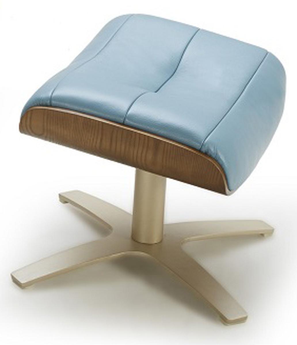 J&M Furniture Karma Ottoman in Blue - galleria furniture outlet