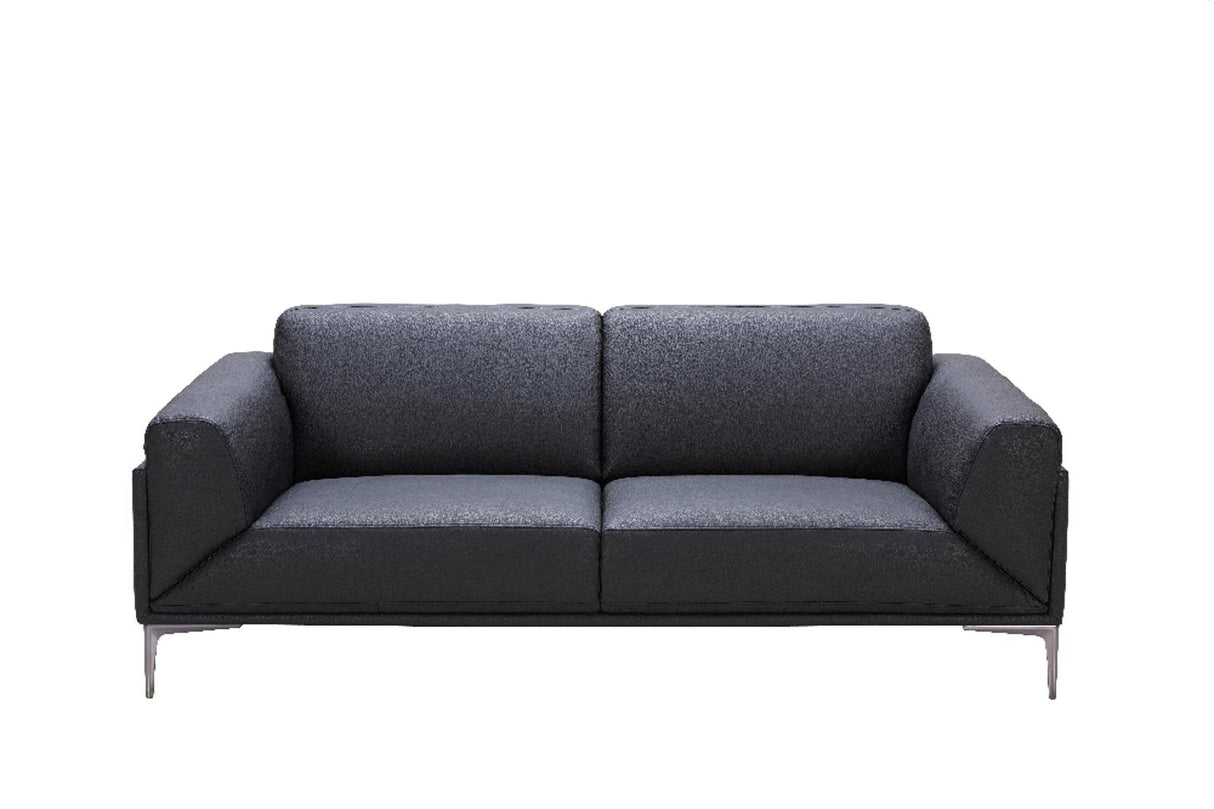 J&M Furniture Knight Sofa in Black - galleria furniture outlet