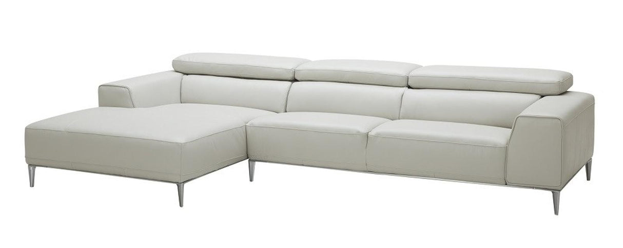 J&M Furniture LeCoultre Left Hand Facing Chaise Sectional in Light Grey
