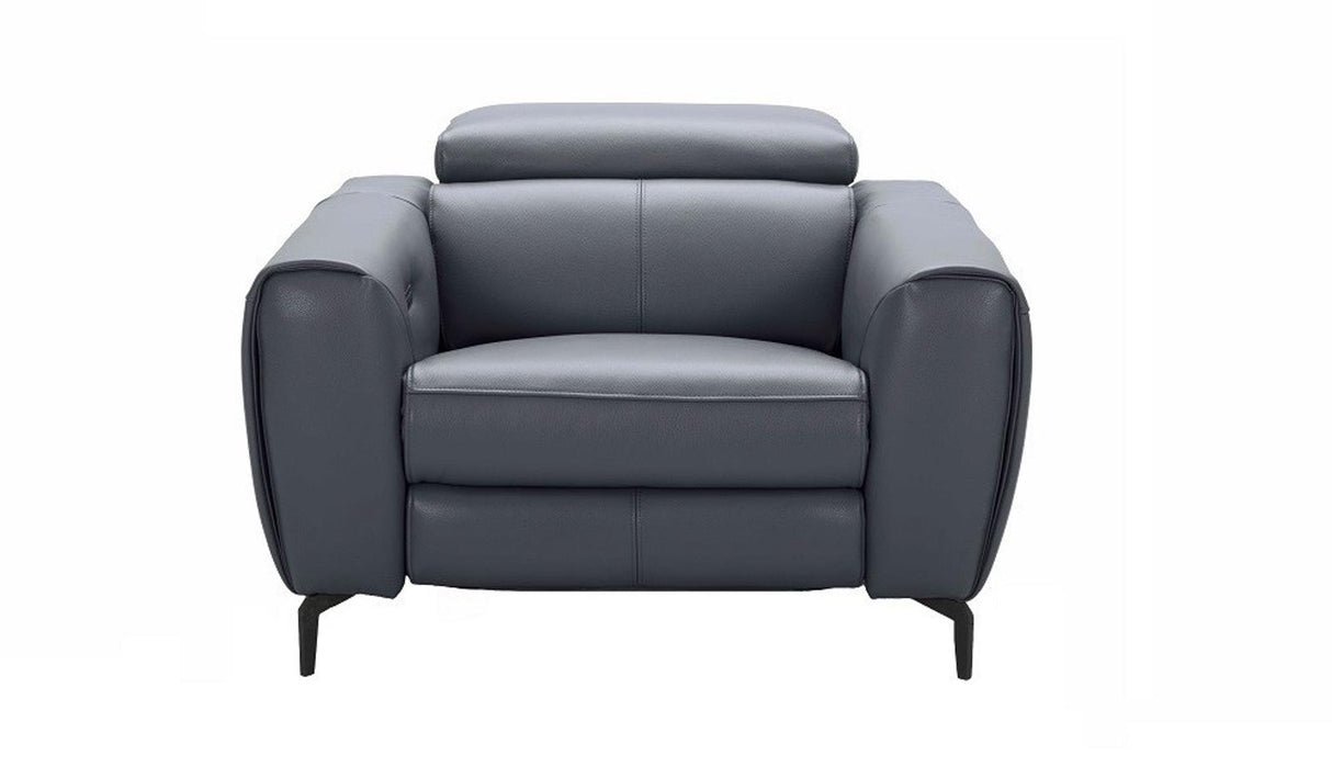 J&M Furniture Lorenzo Chair in Blue-Grey