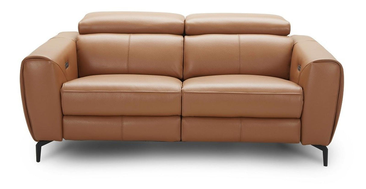 J&M Furniture Lorenzo Loveseat in Caramel - galleria furniture outlet