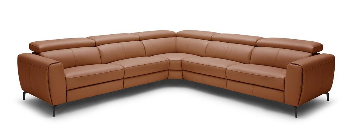 J&M Furniture Lorenzo Motion Sectional Set in Rust