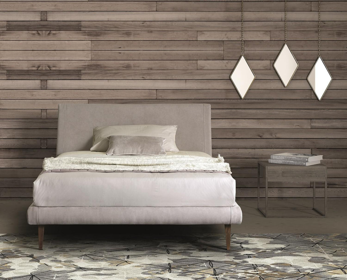 J&M Furniture Metropolitan Fabric Queen Bed in Taupe