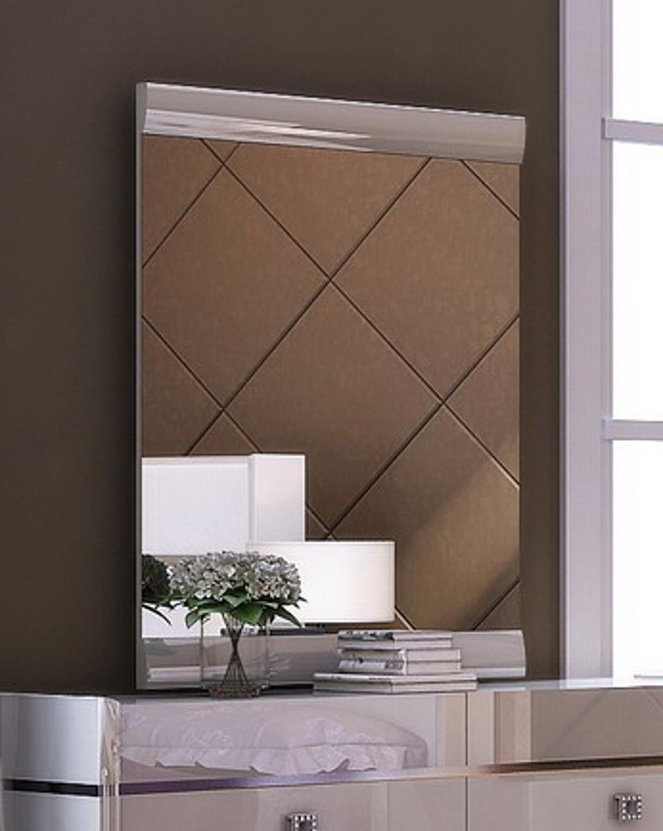 J&M Furniture Paris Mirror in Light Grey