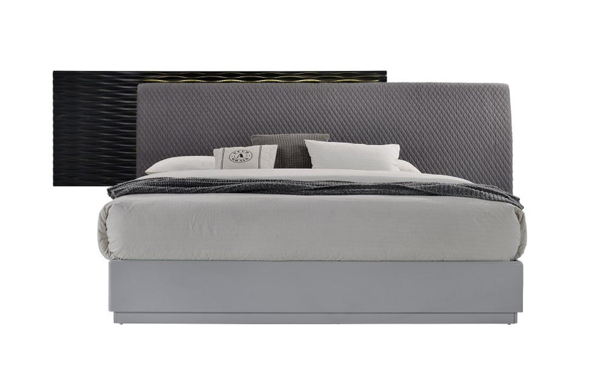 J&M Furniture Tribeca King Panel Bed in Black