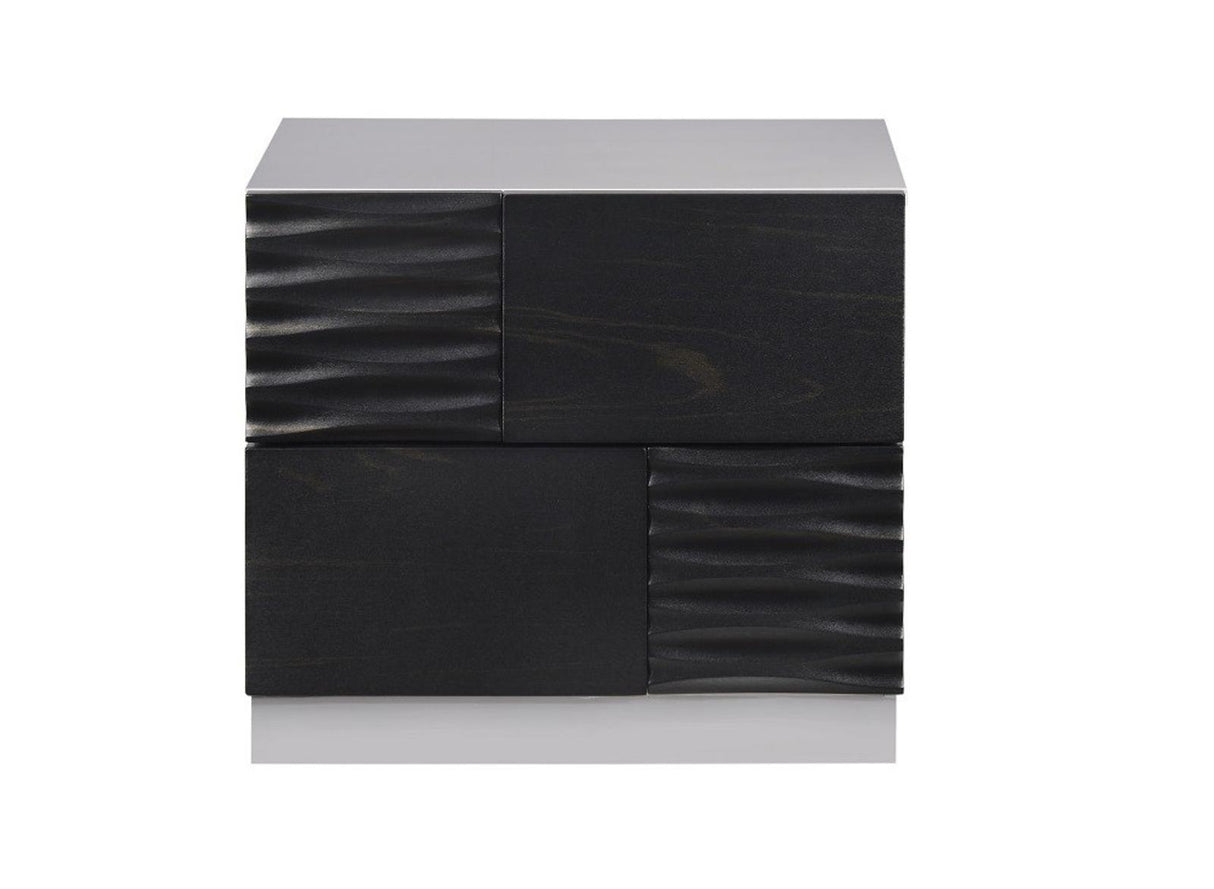 J&M Furniture Tribeca Nightstand in Black