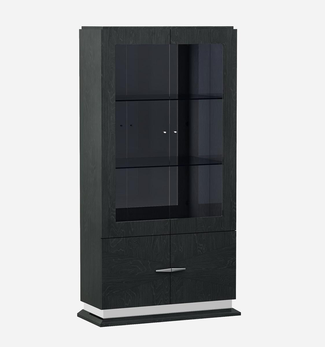 J&M Furniture Valentina Vitrine in Grey