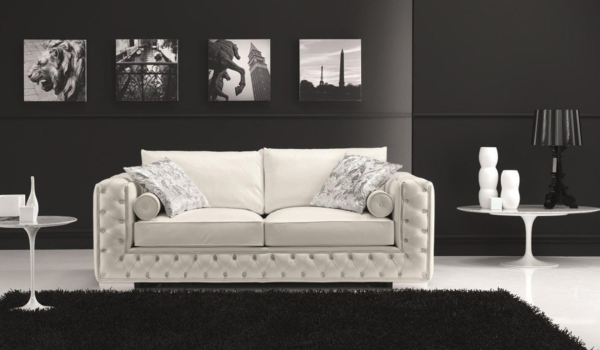 J&M Furniture Vanity Loveseat in White