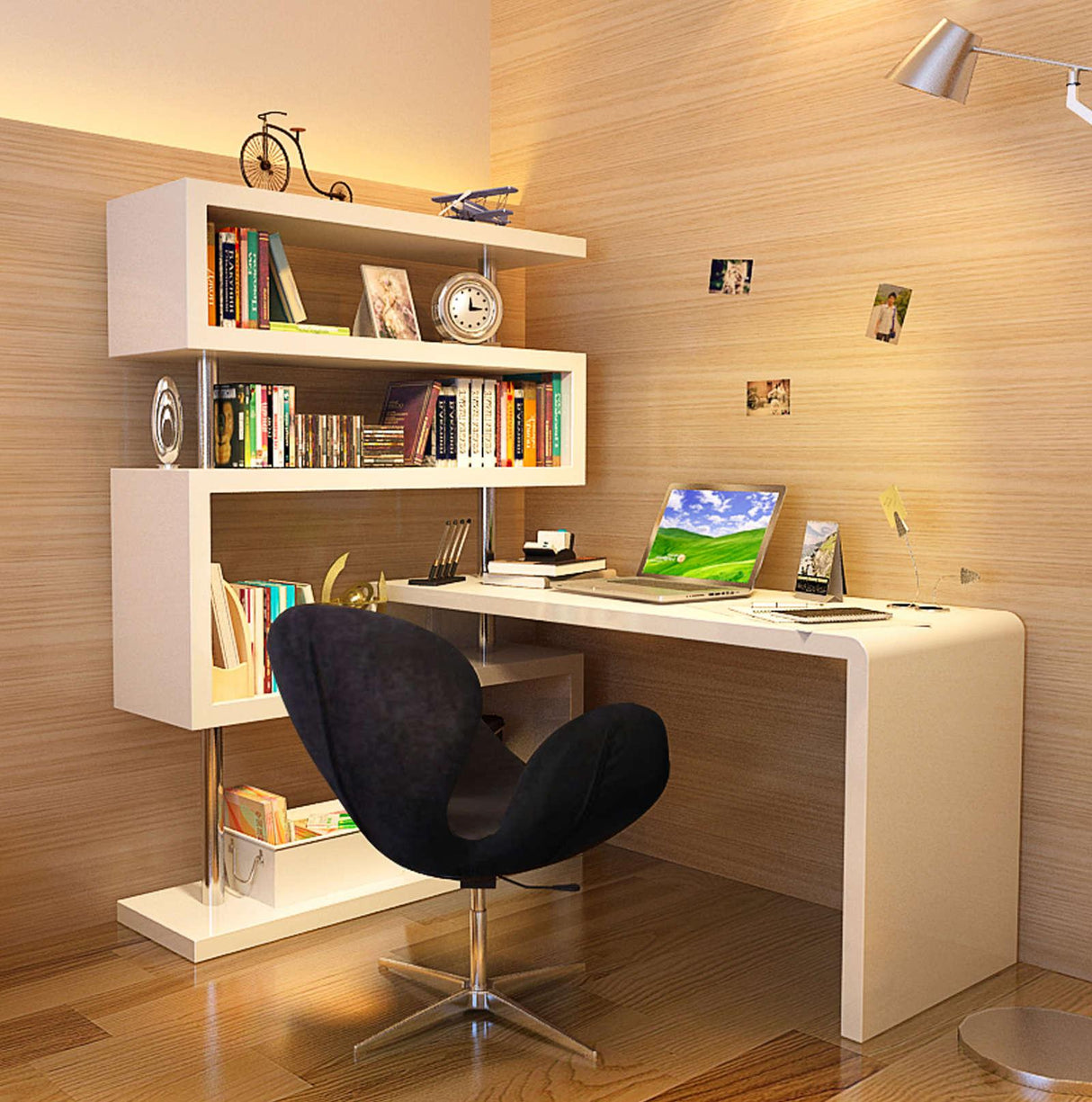 J&M KD02 Modern Office Desk - galleria furniture outlet