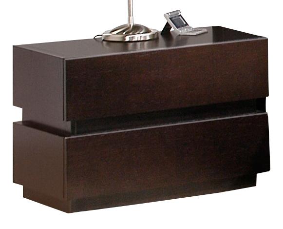 J&M Knotch 2-Drawer Nightstand in Expresso