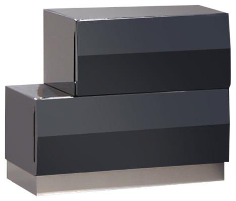 J&M Milan Nightstand Right in Black Lacquer