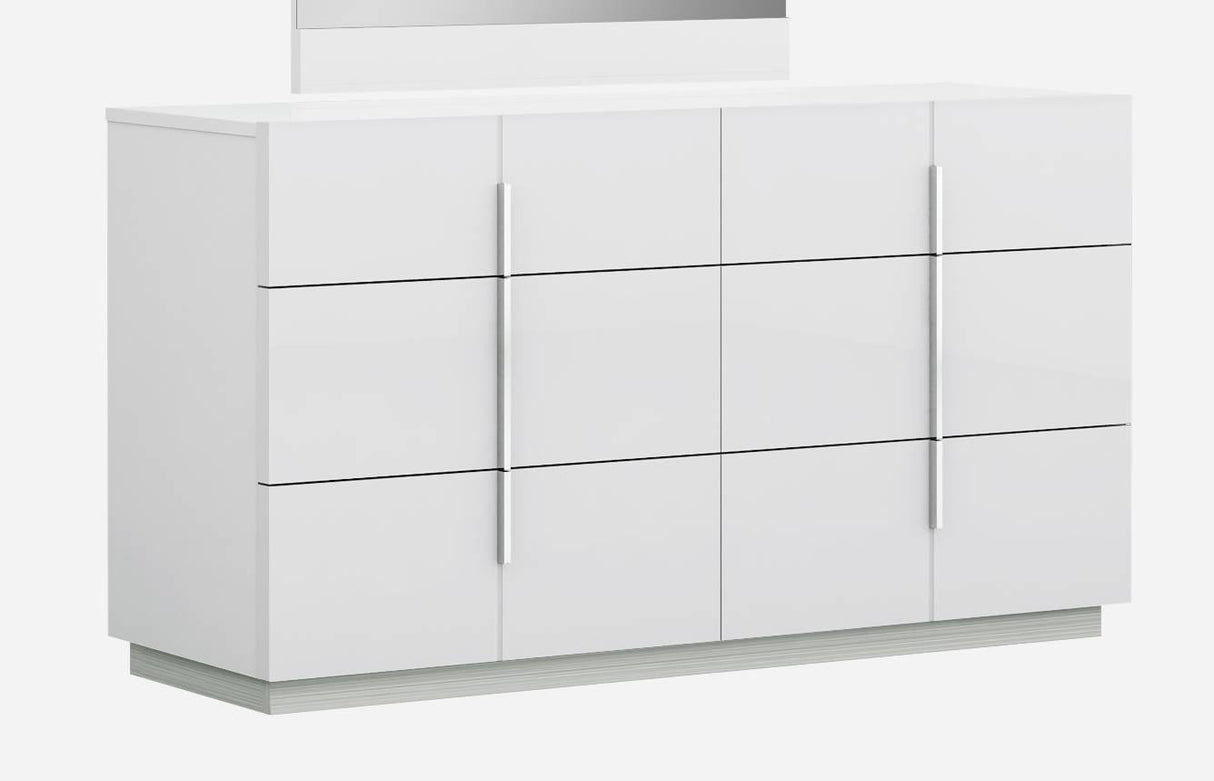 J&M Oslo 6 Drawer Dresser in White