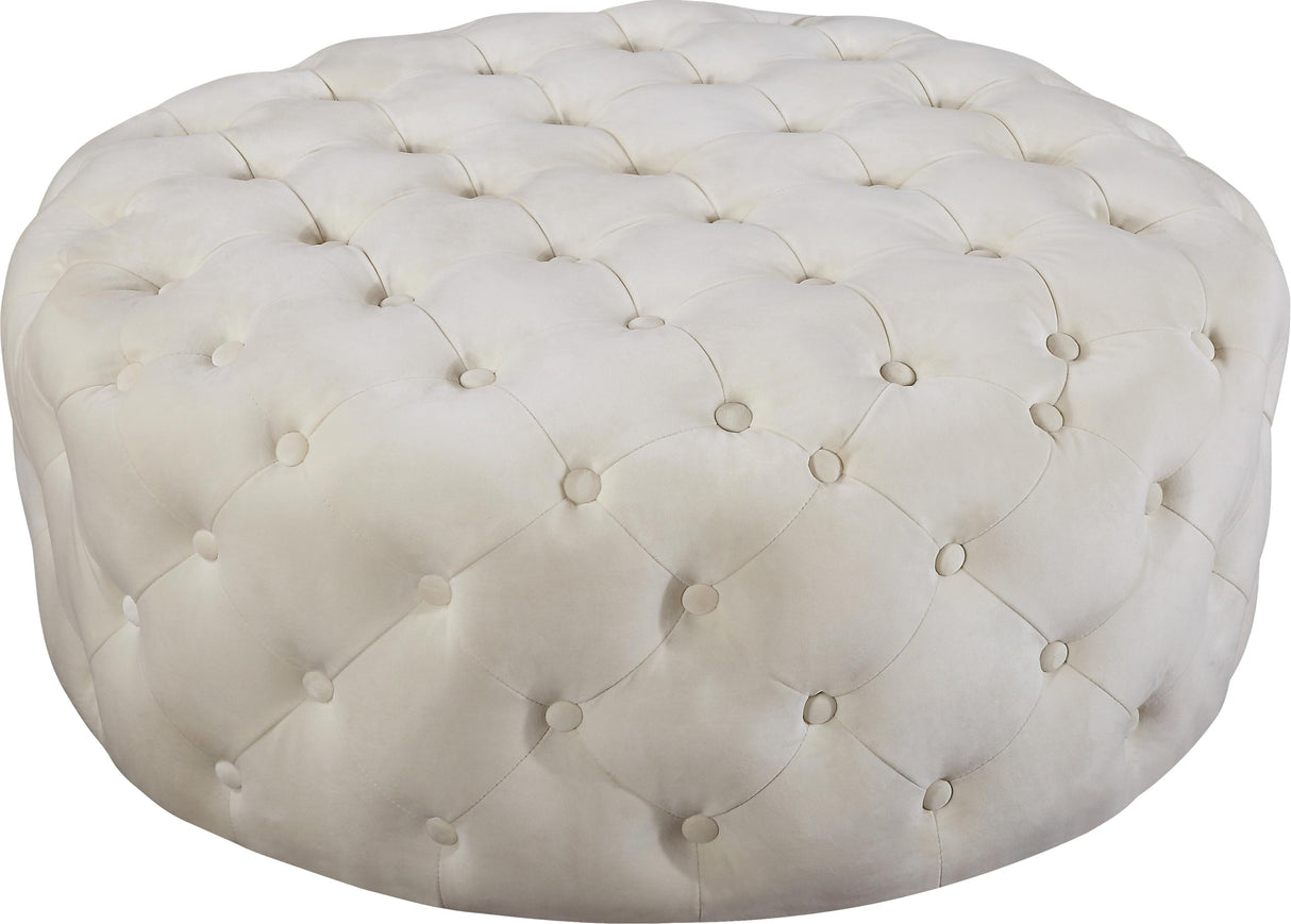 Addison Cream Velvet Ottoman/Bench - galleria furniture outlet