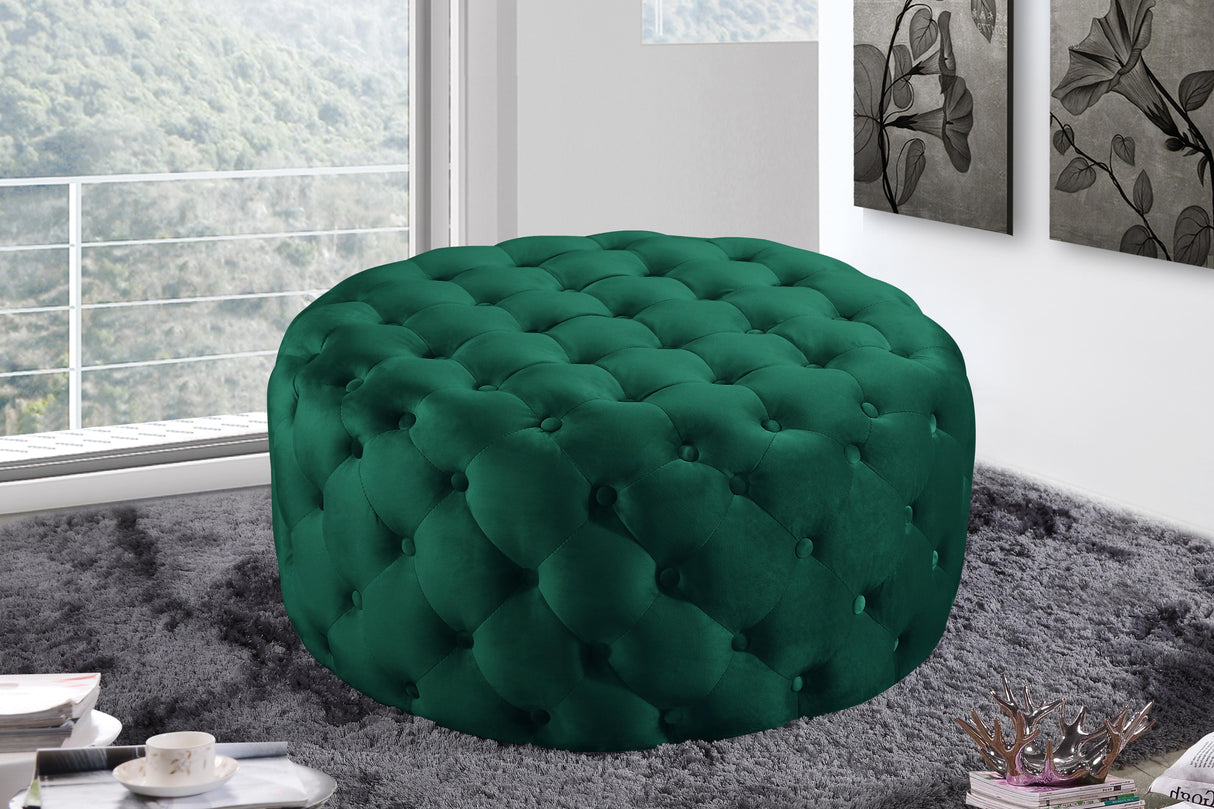 Addison Green Velvet Ottoman/Bench - galleria furniture outlet