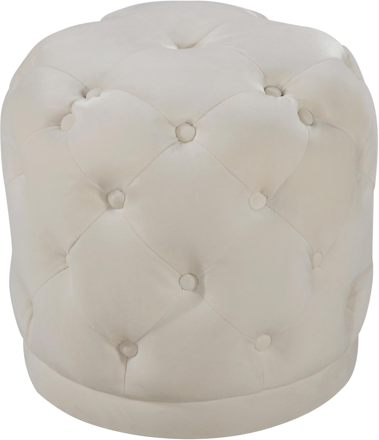 Harper Cream Velvet Ottoman/Stool - galleria furniture outlet
