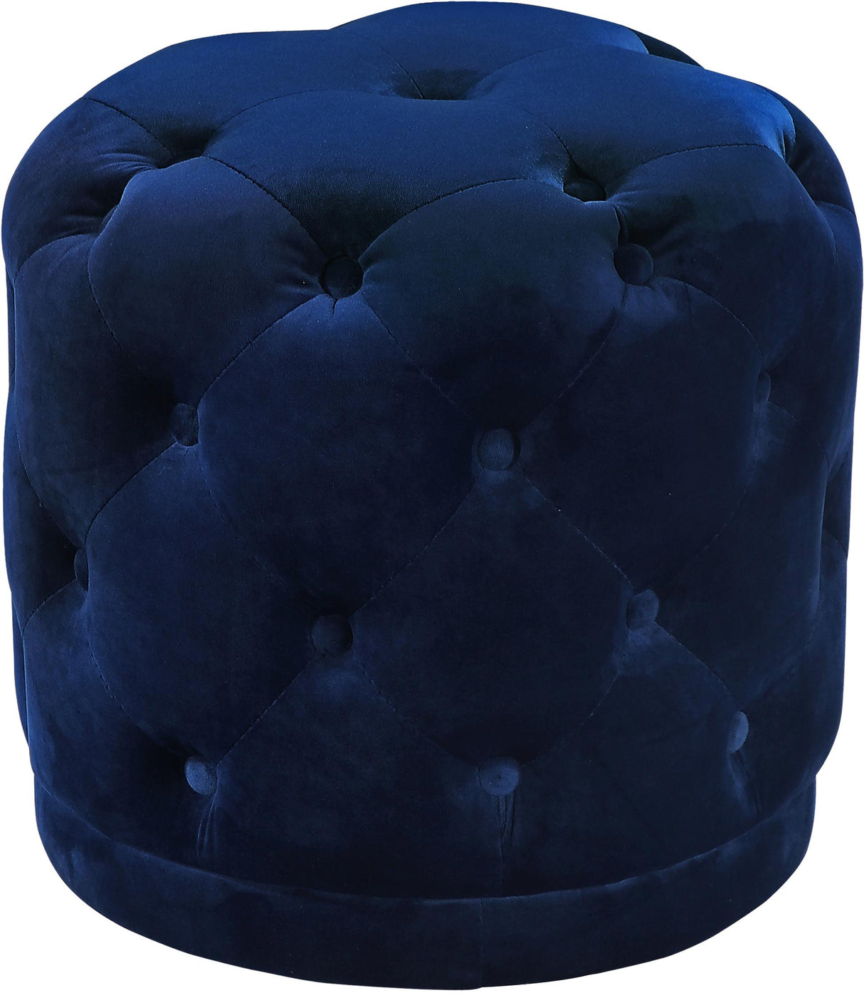 Harper Navy Velvet Ottoman/Stool - galleria furniture outlet