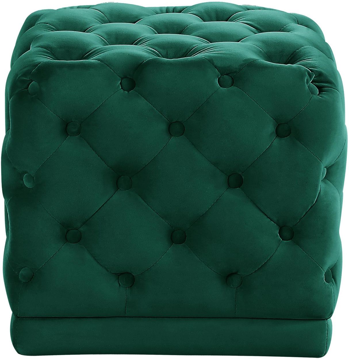 Stella Green Velvet Ottoman/Stool - galleria furniture outlet