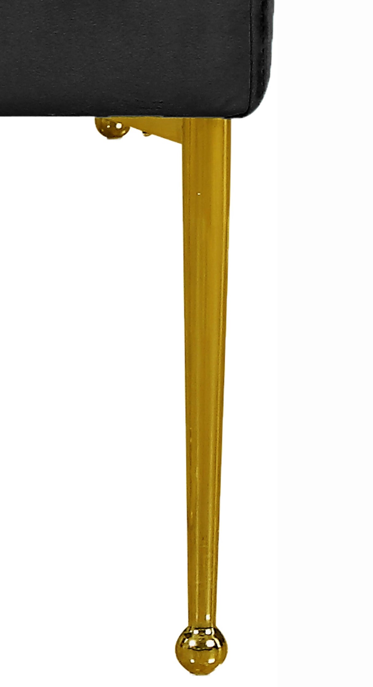 Owen Black Velvet Bench - galleria furniture outlet