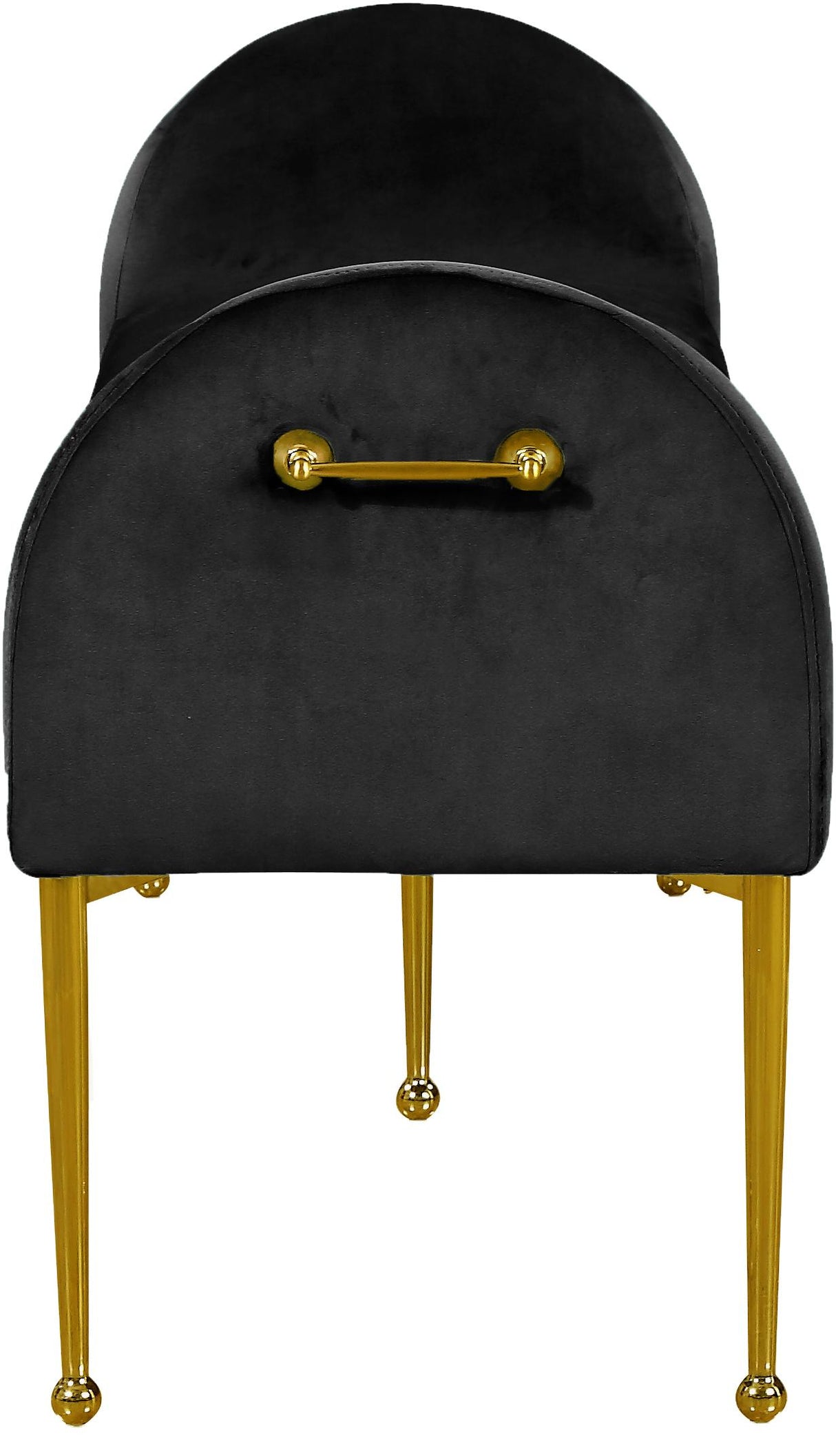 Owen Black Velvet Bench - galleria furniture outlet