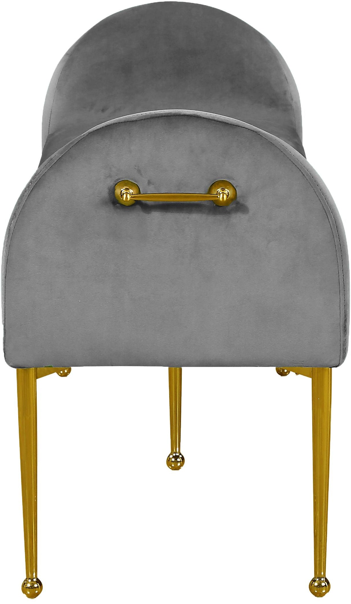 Owen Grey Velvet Bench