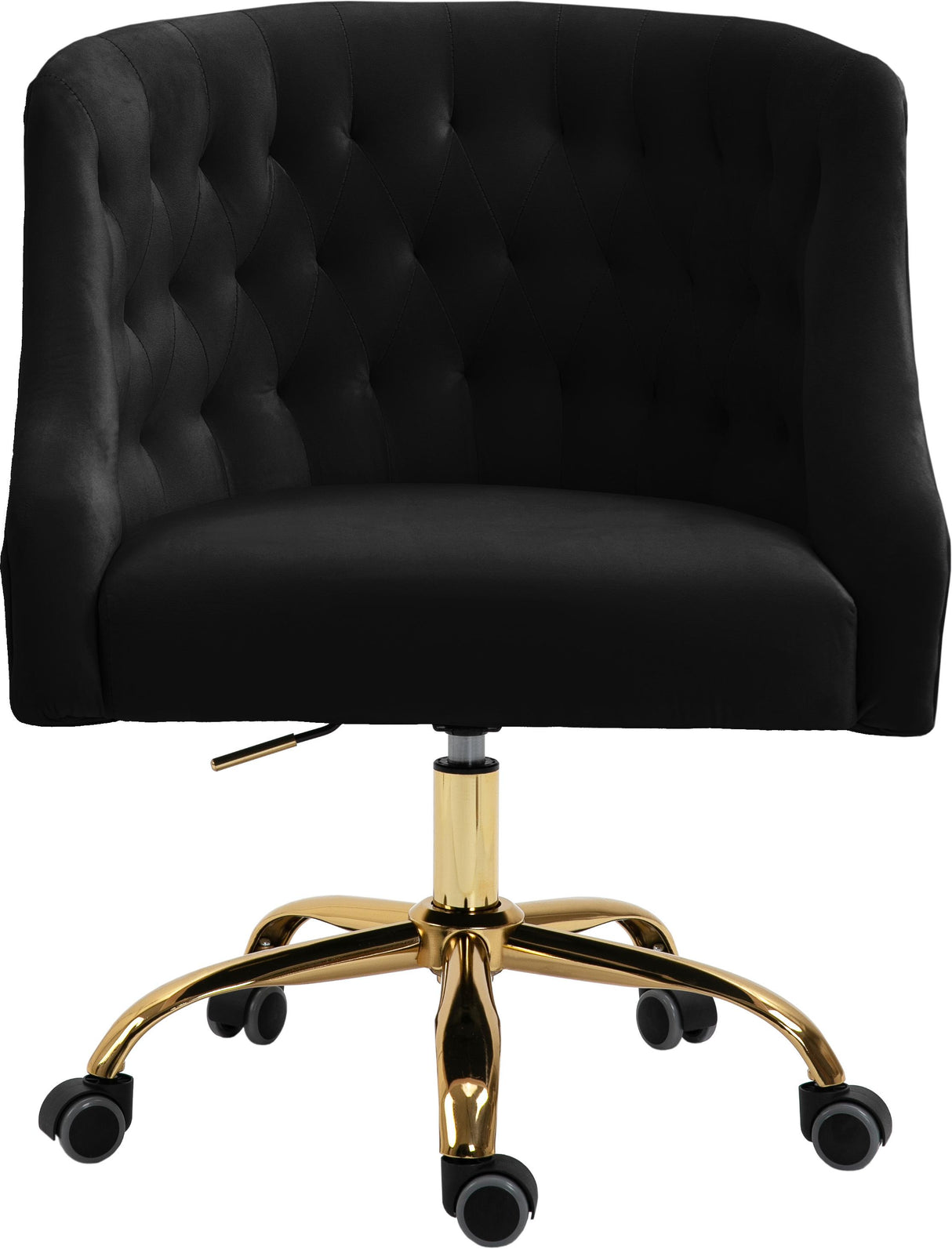 Arden Black Velvet Office Chair - galleria furniture outlet