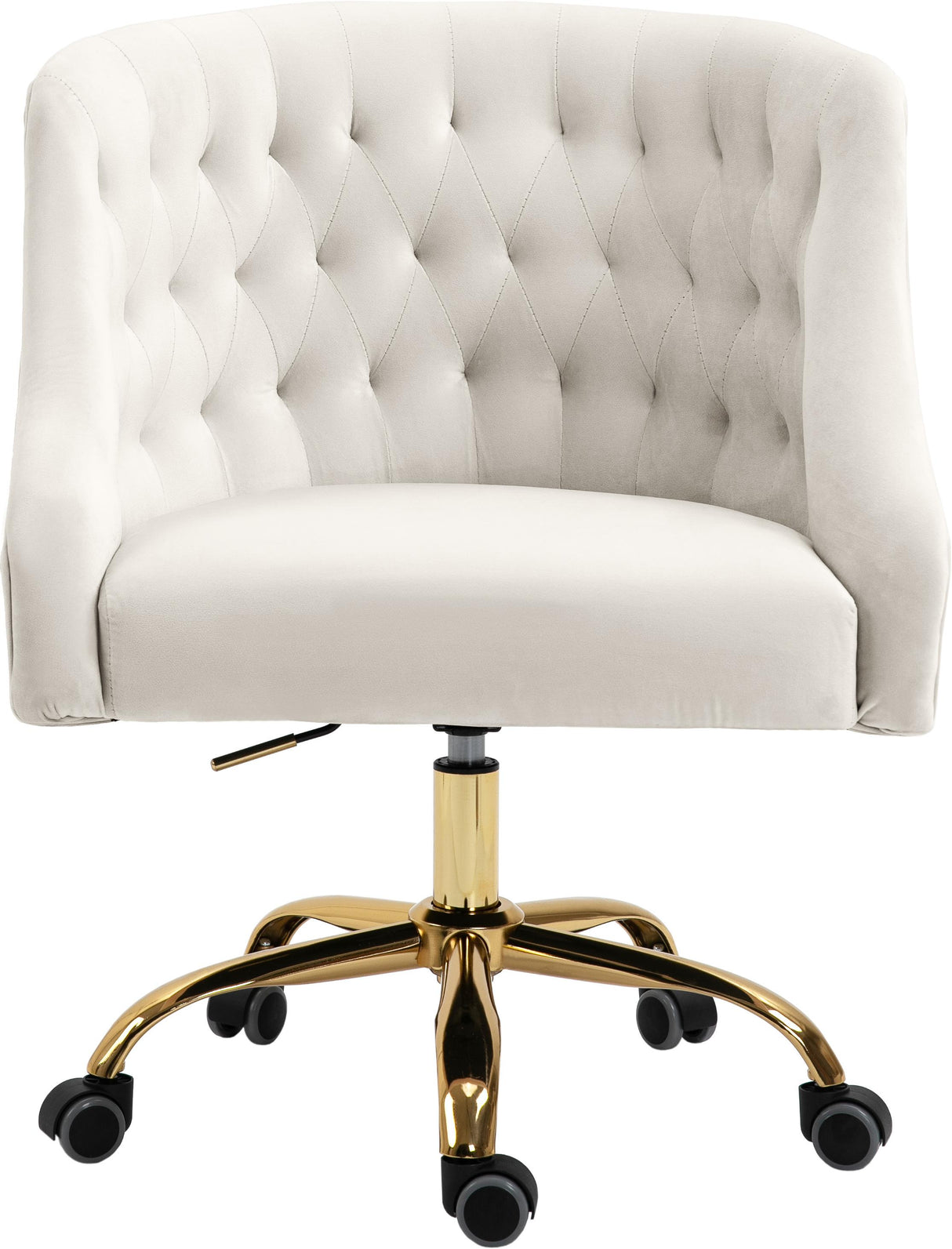 Arden Cream Velvet Office Chair - galleria furniture outlet