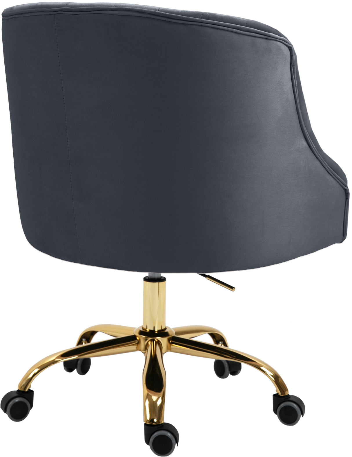 Arden Grey Velvet Office Chair - galleria furniture outlet