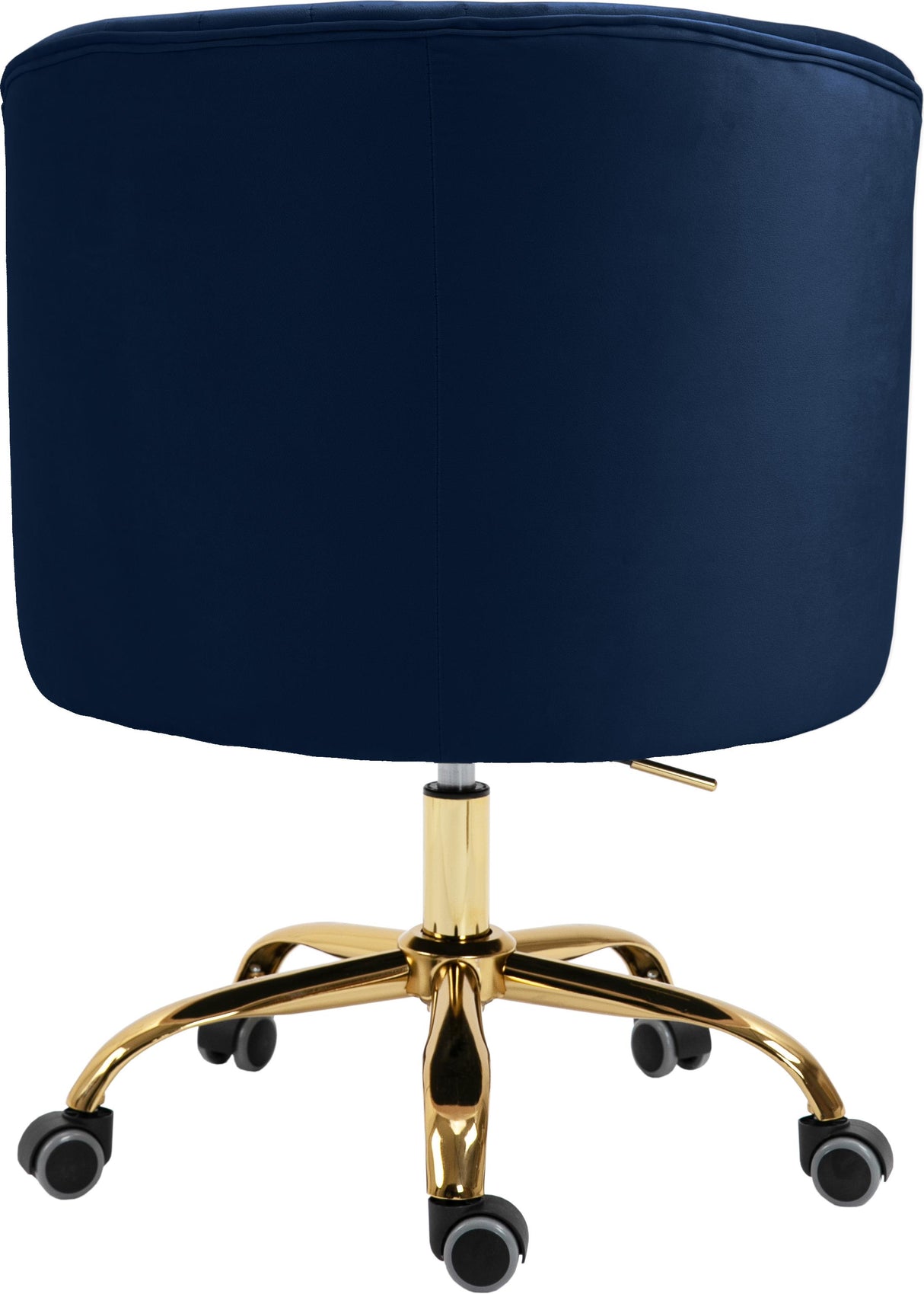 Arden Navy Velvet Office Chair - galleria furniture outlet