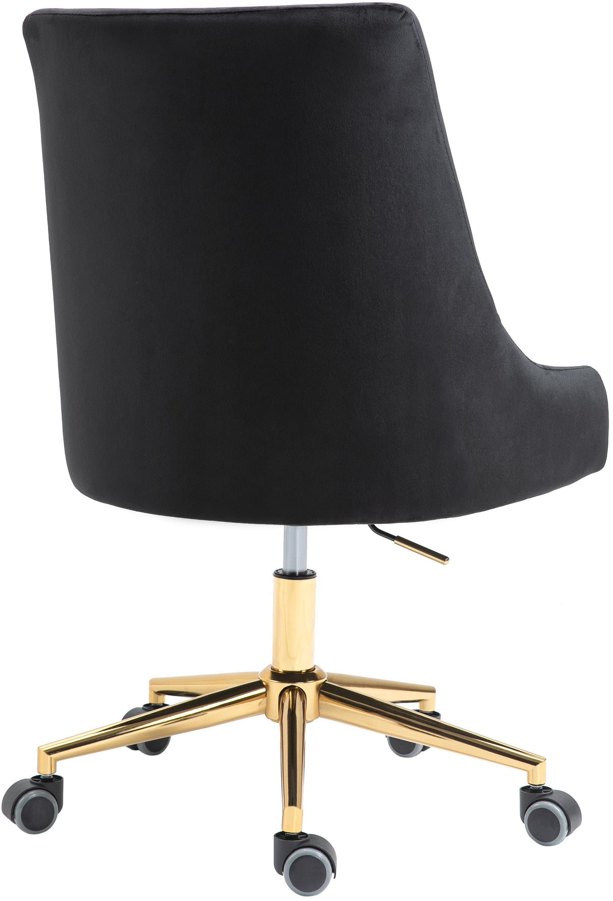 Karina Black Velvet Office Chair - galleria furniture outlet