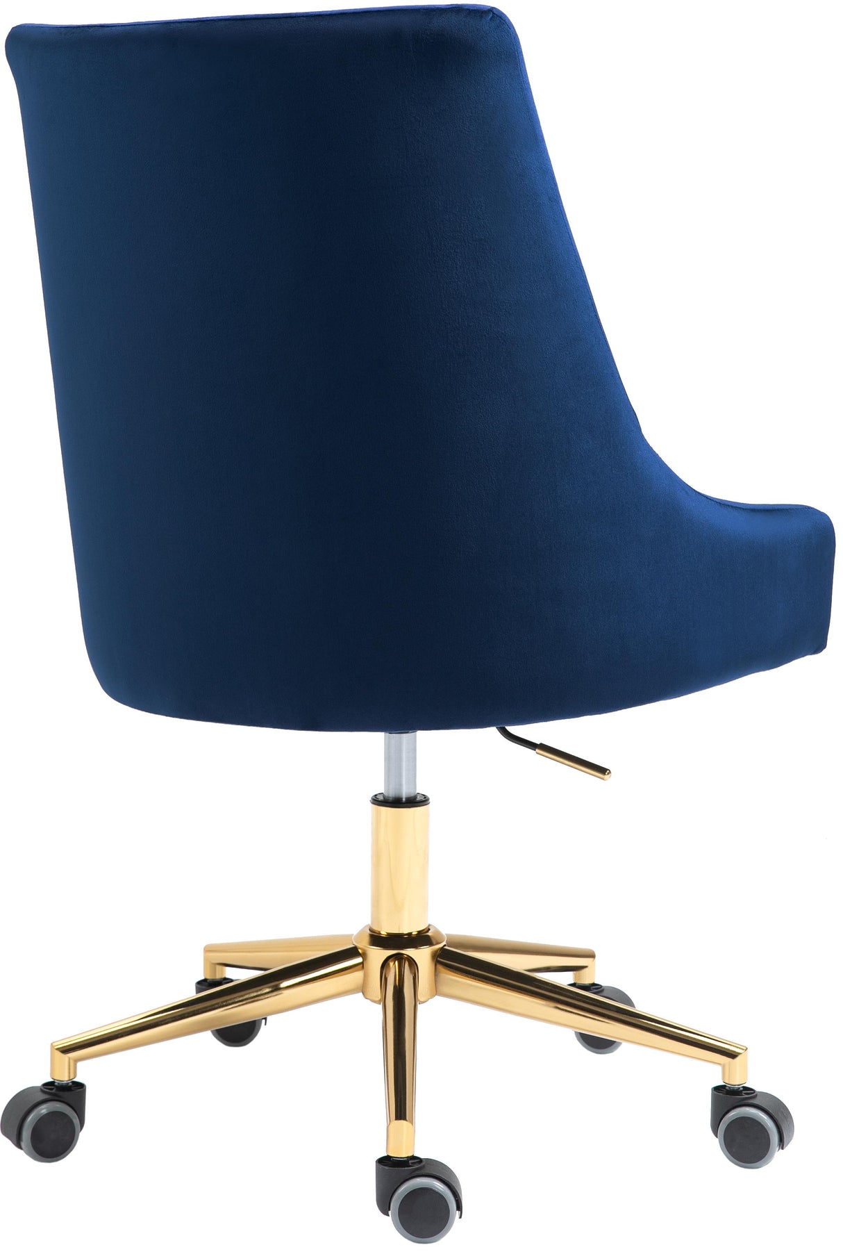 Karina Navy Velvet Office Chair - galleria furniture outlet