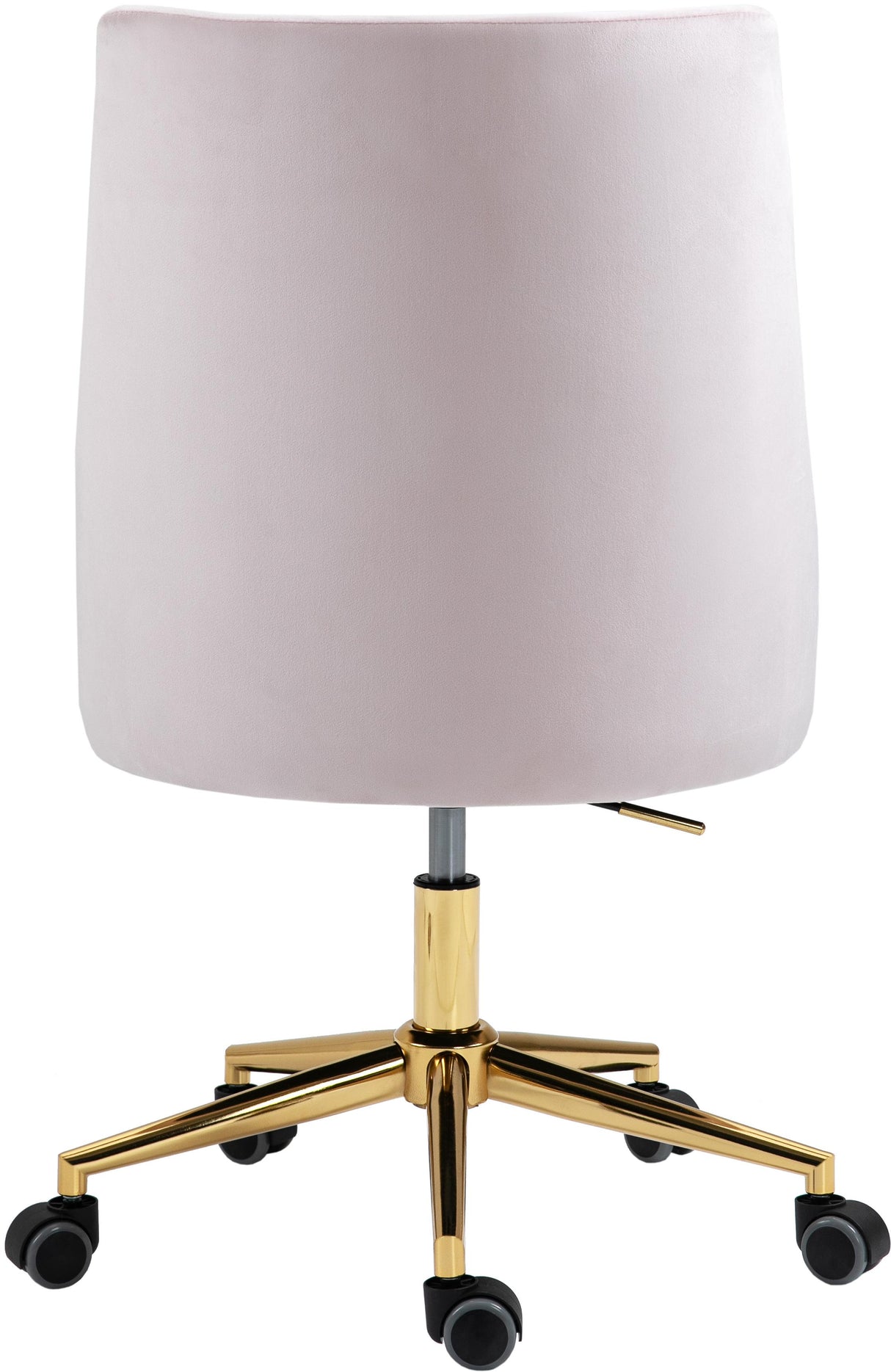 Karina Pink Velvet Office Chair - galleria furniture outlet