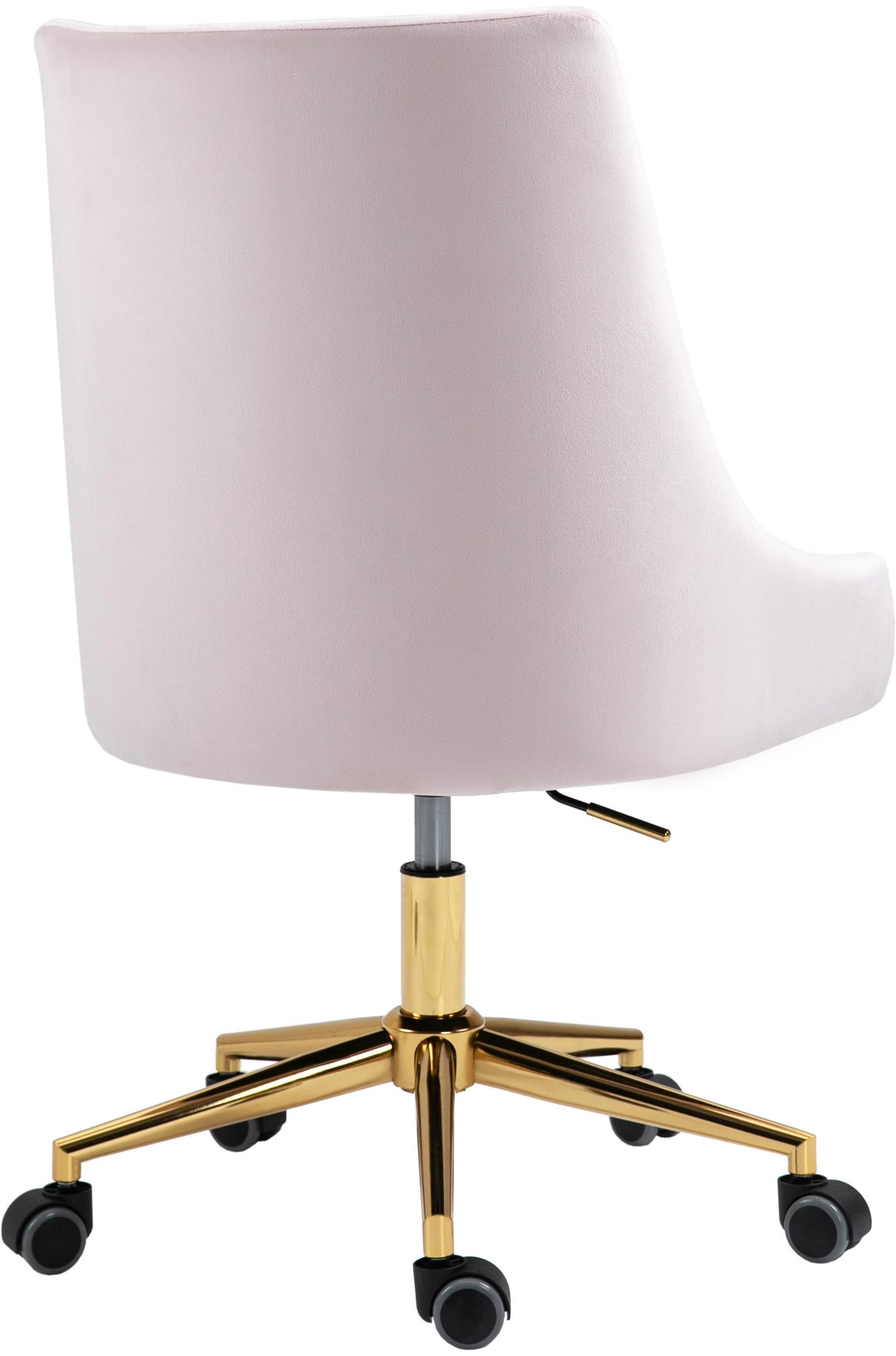 Karina Pink Velvet Office Chair - galleria furniture outlet